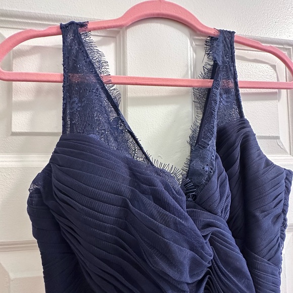 Anthropology Hitherto lace formal navy dress. Size 12 worn once. Dry cleaned. - Picture 2 of 4